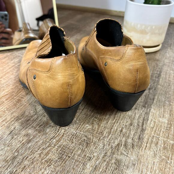 Dingo Ankle Western Cowboy / Cowgirl rustic boho walking heel leather boots - Picture 6 of 8